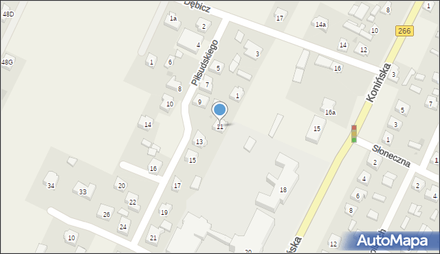 Kramsk, Piłsudskiego Józefa, marsz., 11, mapa Kramsk