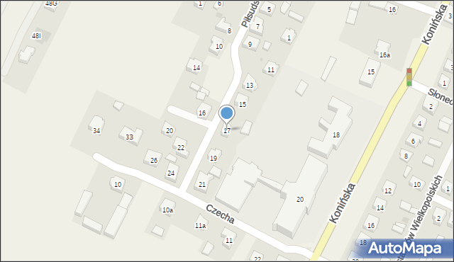 Kramsk, Piłsudskiego Józefa, marsz., 17, mapa Kramsk