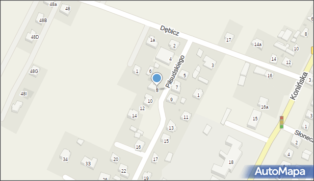 Kramsk, Piłsudskiego Józefa, marsz., 8, mapa Kramsk