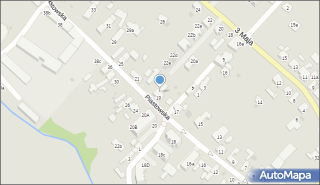 Krapkowice, Piastowska, 19a, mapa Krapkowice