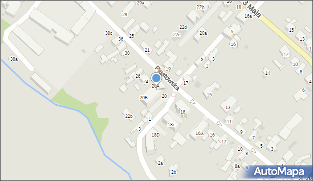 Krapkowice, Piastowska, 22, mapa Krapkowice