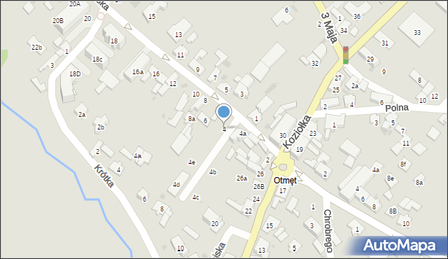 Krapkowice, Piastowska, 4, mapa Krapkowice