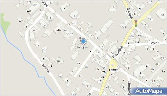 Krapkowice, Piastowska, 6, mapa Krapkowice