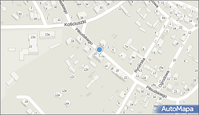 Kraśnik, Piłsudskiego Józefa, marsz., 12, mapa Kraśnik