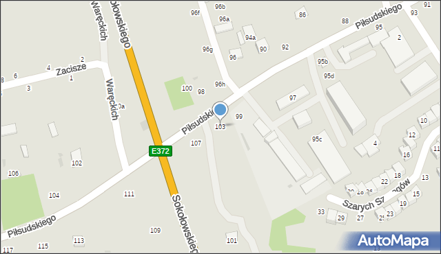 Krasnystaw, Piłsudskiego Józefa, marsz., 103, mapa Krasnystaw