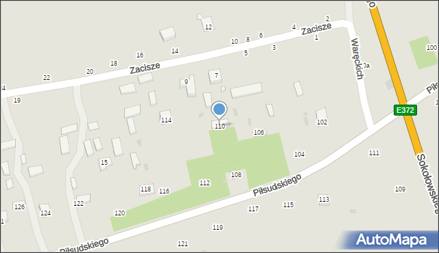 Krasnystaw, Piłsudskiego Józefa, marsz., 110, mapa Krasnystaw