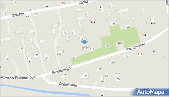 Krasnystaw, Piłsudskiego Józefa, marsz., 118, mapa Krasnystaw