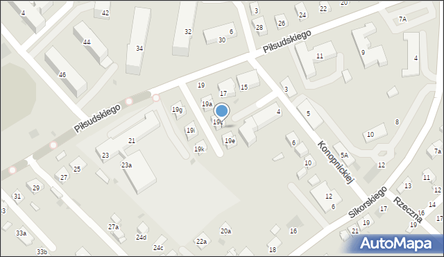 Krasnystaw, Piłsudskiego Józefa, marsz., 19d, mapa Krasnystaw
