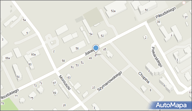 Krasnystaw, Piłsudskiego Józefa, marsz., 47, mapa Krasnystaw