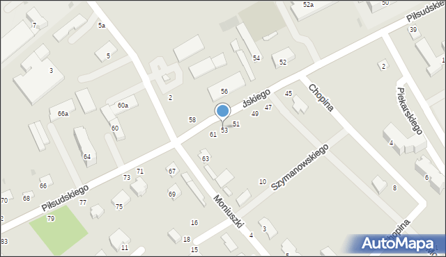 Krasnystaw, Piłsudskiego Józefa, marsz., 59, mapa Krasnystaw
