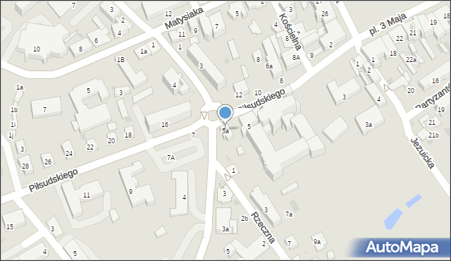 Krasnystaw, Piłsudskiego Józefa, marsz., 5a, mapa Krasnystaw
