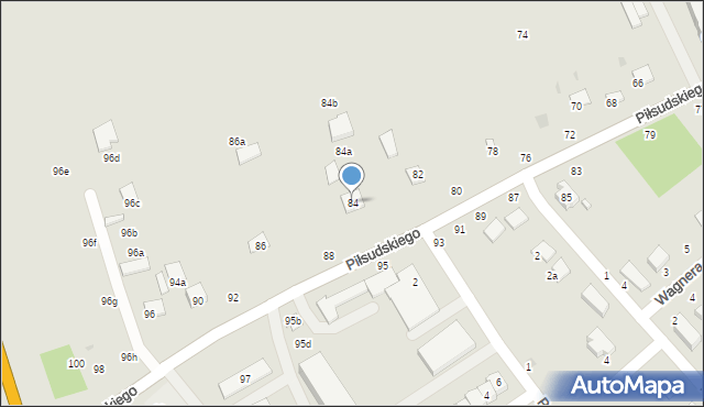 Krasnystaw, Piłsudskiego Józefa, marsz., 84, mapa Krasnystaw