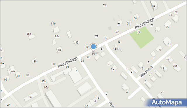 Krasnystaw, Piłsudskiego Józefa, marsz., 89, mapa Krasnystaw