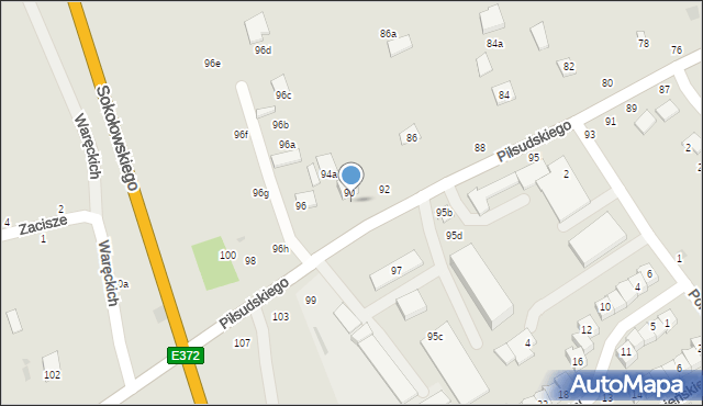 Krasnystaw, Piłsudskiego Józefa, marsz., 94, mapa Krasnystaw