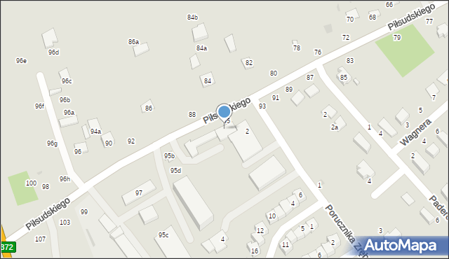 Krasnystaw, Piłsudskiego Józefa, marsz., 95a, mapa Krasnystaw