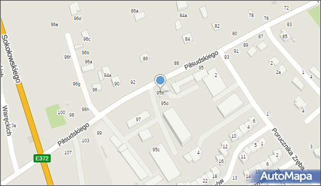Krasnystaw, Piłsudskiego Józefa, marsz., 95b, mapa Krasnystaw
