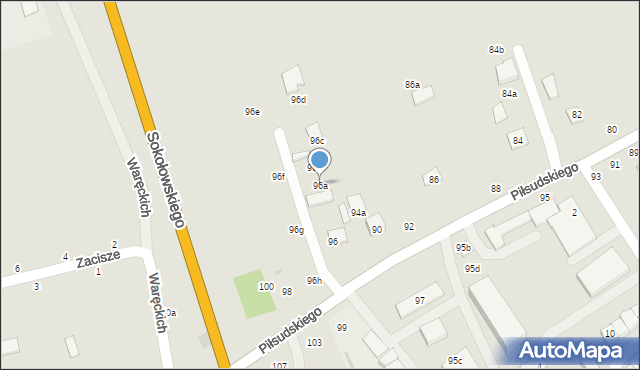 Krasnystaw, Piłsudskiego Józefa, marsz., 96a, mapa Krasnystaw