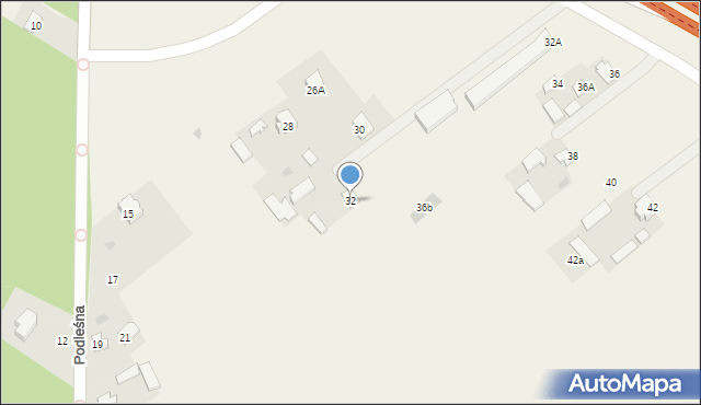 Krępiec, Piasecka, 32, mapa Krępiec