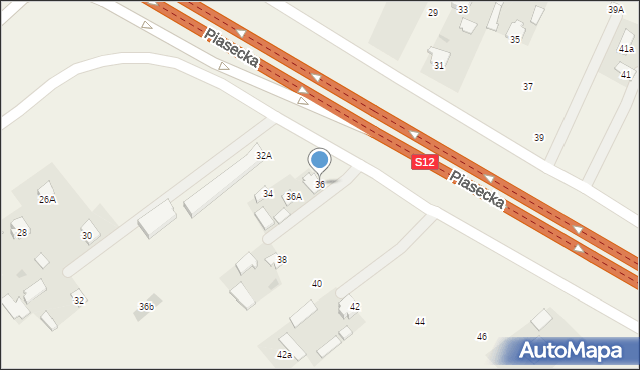 Krępiec, Piasecka, 36, mapa Krępiec