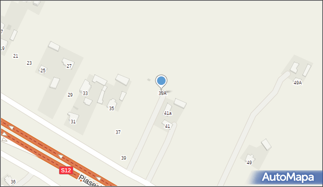 Krępiec, Piasecka, 39A, mapa Krępiec