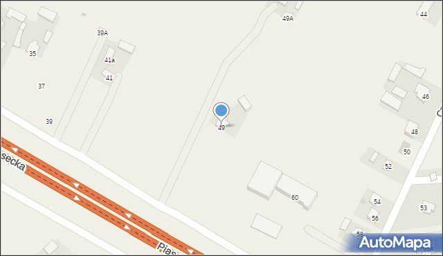 Krępiec, Piasecka, 49, mapa Krępiec