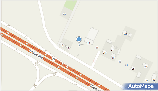 Krępiec, Piasecka, 9, mapa Krępiec