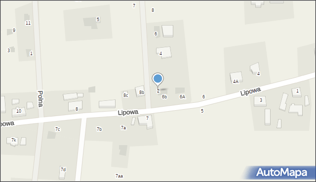Krępsko, Piaskowa, 2, mapa Krępsko