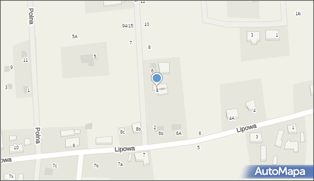 Krępsko, Piaskowa, 4, mapa Krępsko