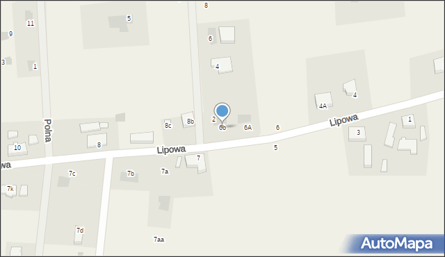 Krępsko, Piaskowa, 6B, mapa Krępsko