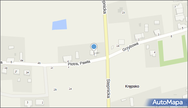 Krępsko, Piotra, Pawła, 2, mapa Krępsko