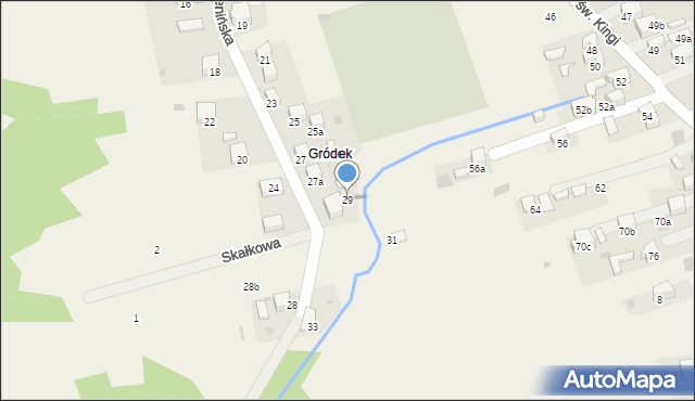 Krościenko nad Dunajcem, Pienińska, 29, mapa Krościenko nad Dunajcem