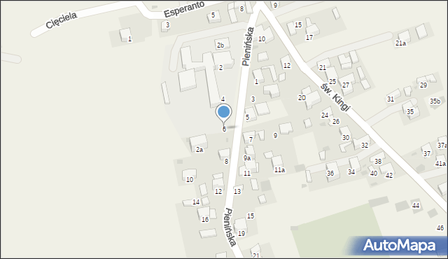 Krościenko nad Dunajcem, Pienińska, 6, mapa Krościenko nad Dunajcem