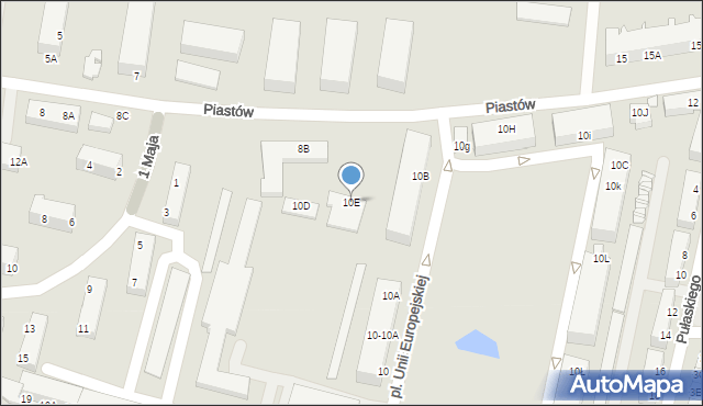 Krosno Odrzańskie, Piastów, 10E, mapa Krosno Odrzańskie