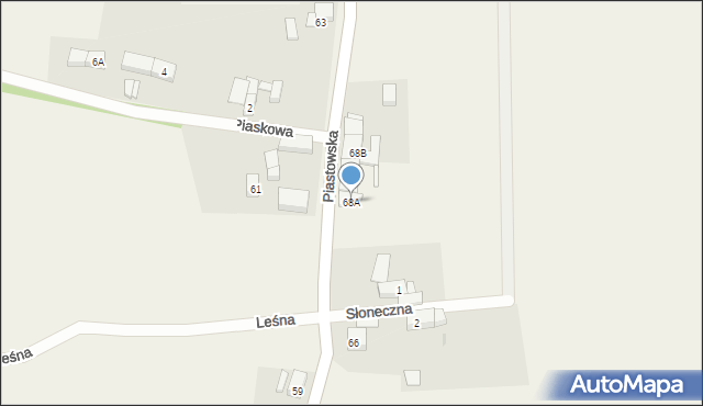 Krotoszyce, Piastowska, 68A, mapa Krotoszyce