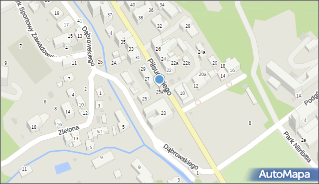 Krynica-Zdrój, Piłsudskiego Józefa, marsz., 25a, mapa Krynica-Zdrój