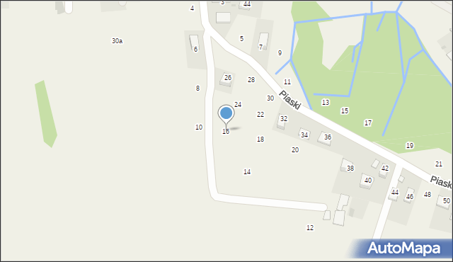 Krzeczów, Piaski, 16, mapa Krzeczów