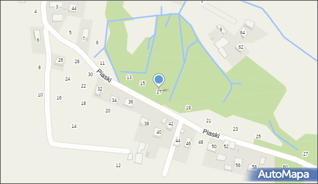 Krzeczów, Piaski, 17, mapa Krzeczów