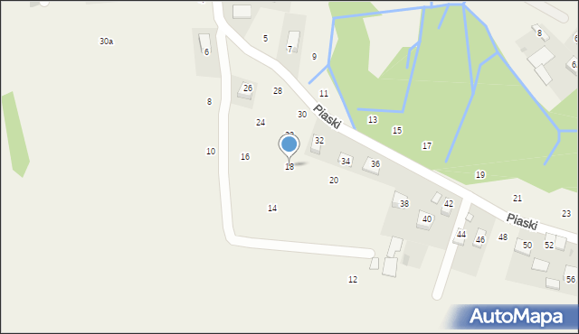 Krzeczów, Piaski, 18, mapa Krzeczów