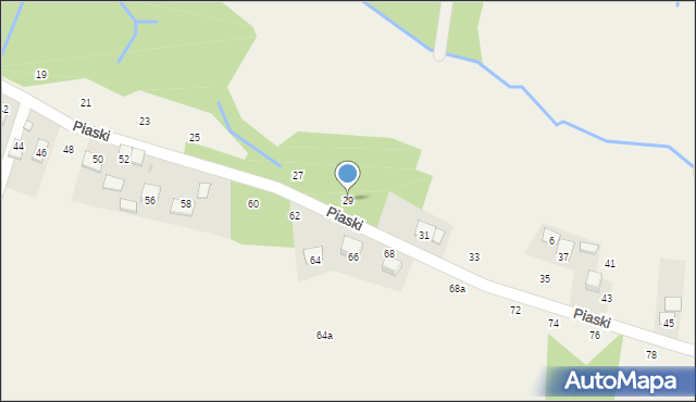 Krzeczów, Piaski, 29, mapa Krzeczów