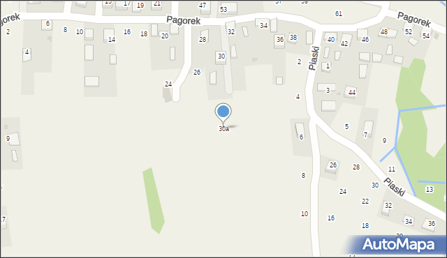 Krzeczów, Piaski, 30a, mapa Krzeczów