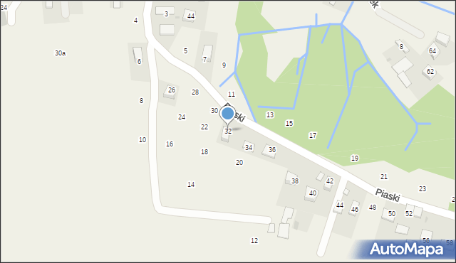 Krzeczów, Piaski, 32, mapa Krzeczów