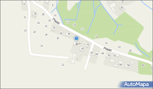 Krzeczów, Piaski, 38, mapa Krzeczów