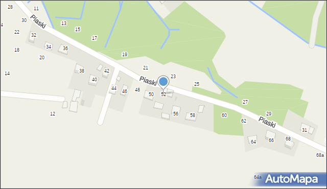 Krzeczów, Piaski, 52, mapa Krzeczów