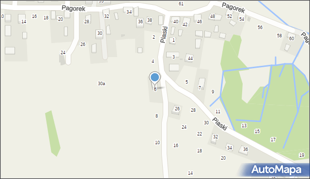 Krzeczów, Piaski, 6, mapa Krzeczów