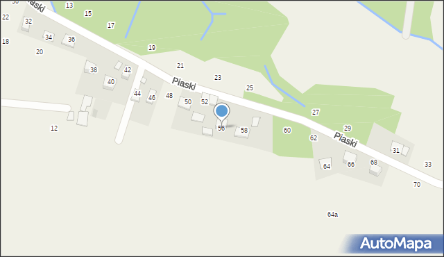 Krzeczów, Piaski, 56, mapa Krzeczów