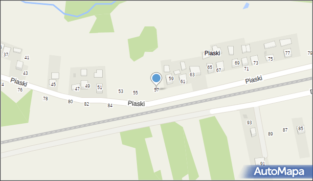 Krzeczów, Piaski, 57, mapa Krzeczów