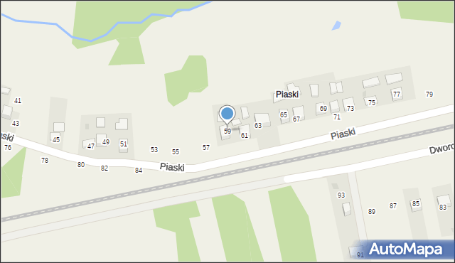 Krzeczów, Piaski, 59, mapa Krzeczów