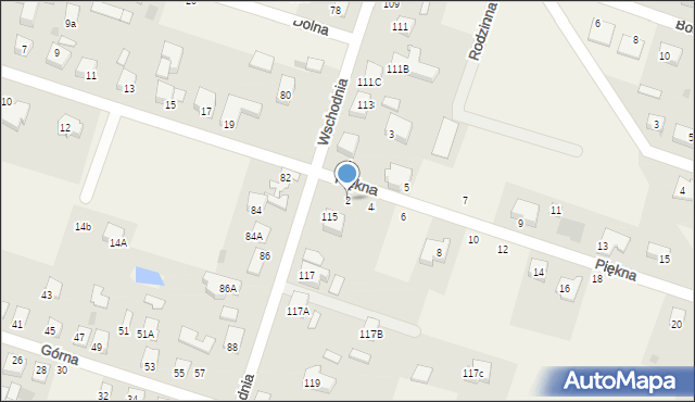 Ksawerów, Piękna, 2, mapa Ksawerów