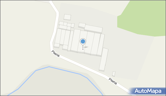 Kunice, Piwna, 1, mapa Kunice