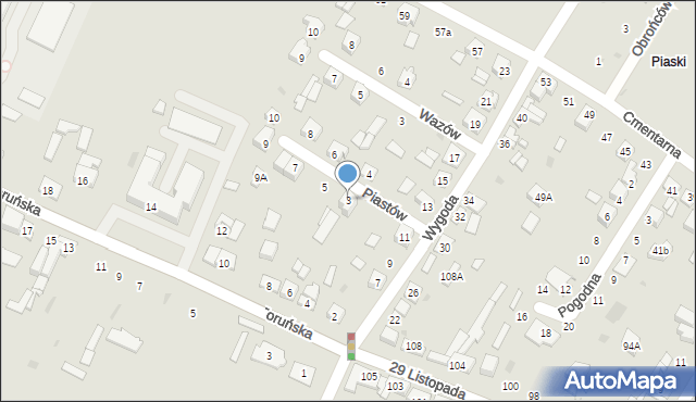 Kutno, Piastów, 3, mapa Kutno